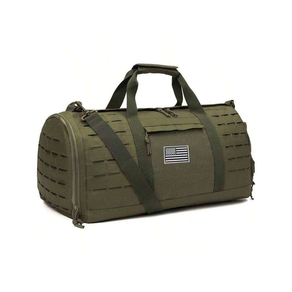 40L Tactical Duffle Bag Men Sport Gym Fiess Tote Travel Training Workout With Shoe Compartment Basketball Weekender