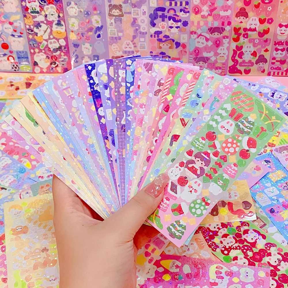 Kawaii Stickers for Kids Cute Stationary Aesthetic Diary Decoration Art Supplies Stickers for Scrapbooking Lot Korean Paper Desk C250918