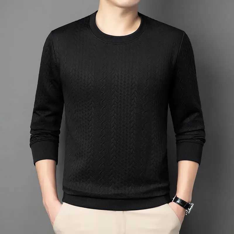 Jacquard Mens Sweatshirt Autumn Winter New Round Neck Knitted Long Sleeves Comfortable Loose Sweater PulloversZ250918