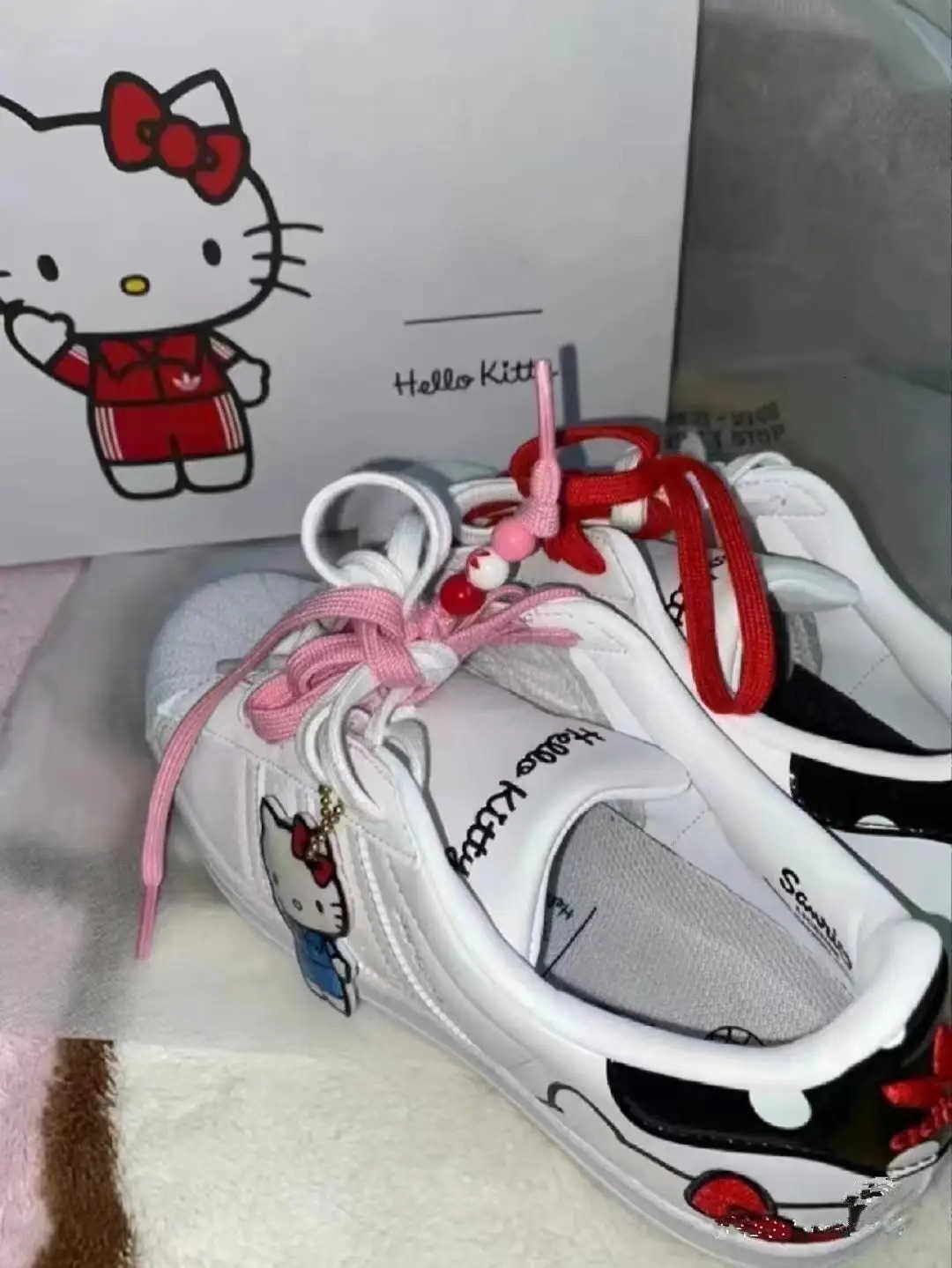 Sanrio s Kawaii Anime Hello Kitty Cute Cartoon New Couple Casual Board Shoes Lace White Shoes Sports Shoes Birthday Gifts L250910