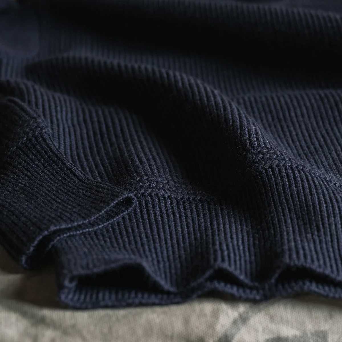 Rugged Bronson PreWar USN Mock Neck Sweater Heritage Style Mens Woolen Knitted PulloverZ250918