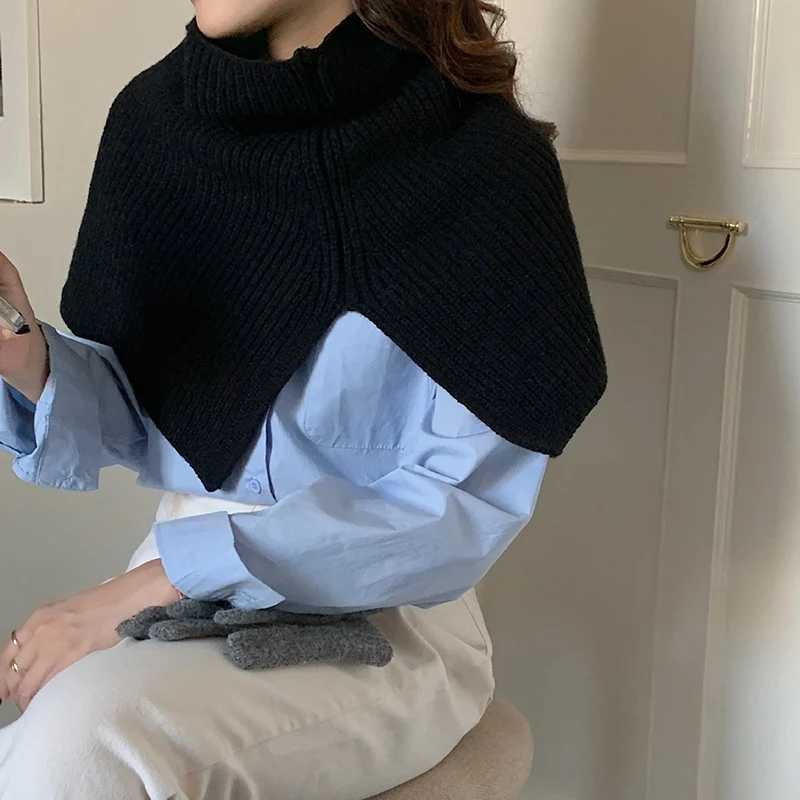 Korean Version Plian Color Ring Scarf Collar Spring And Autumn Neck High Neck Split Scarf Shl Knitted Wool Warm Neck Wr Y250918