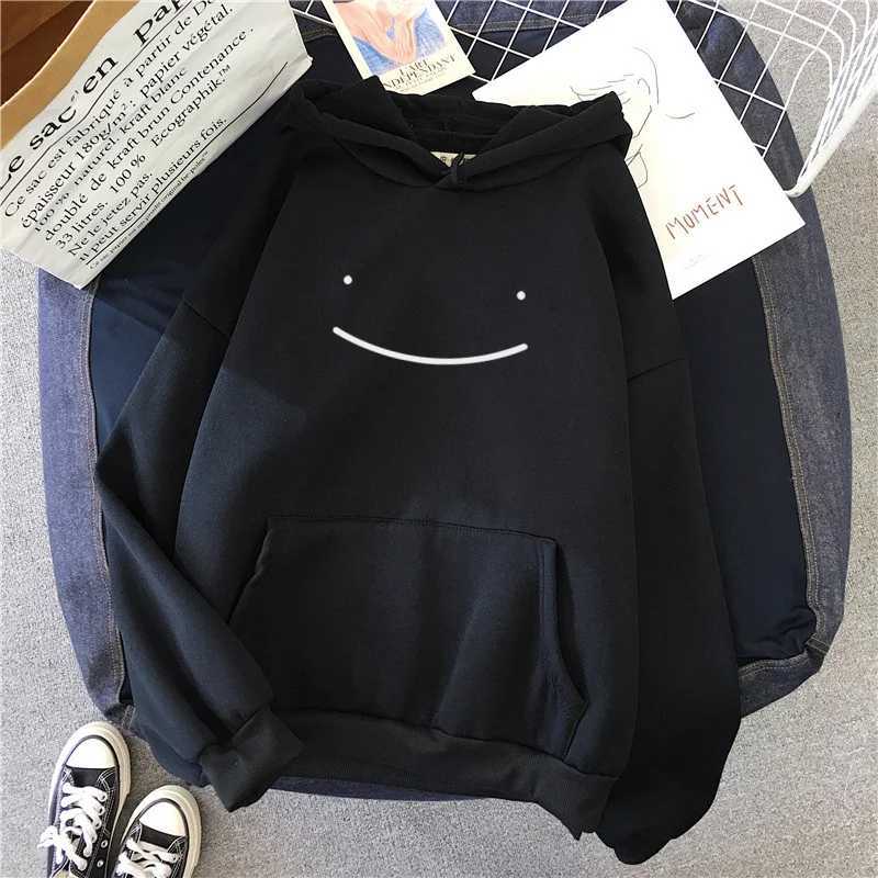 2023 Autumn Winter Fashion Clothing Hooded Casual Y2k Sweatshirt Womens Smile Face Solid Color Hoodies Lazy Style Loose HoodieZ250918