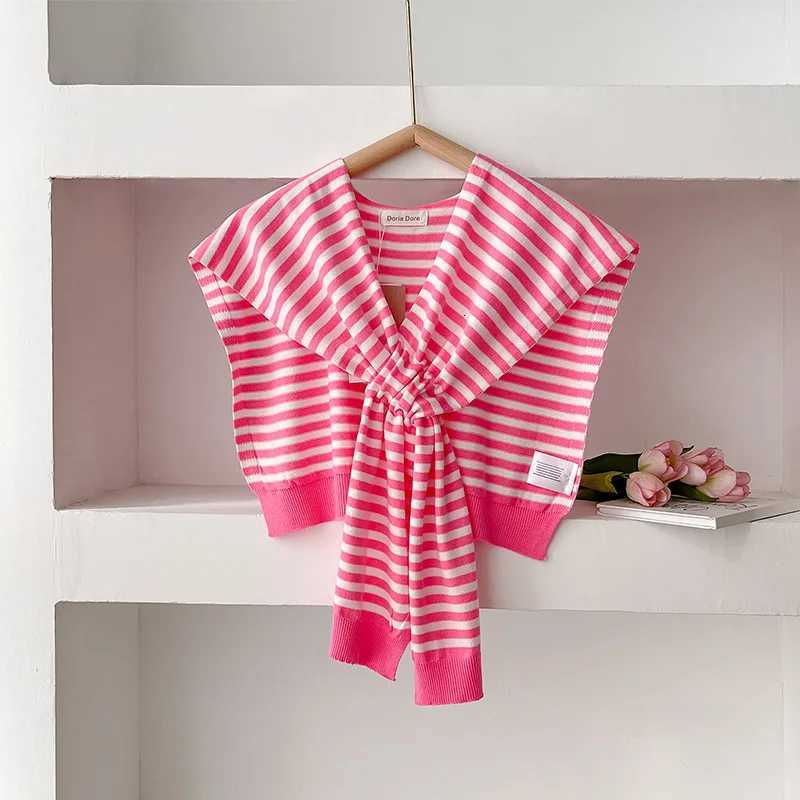 2025 Lexury Brand Spring and Autumn Knitted Stripe Shl Fashion Casual Outing Collocation Neck And Shoder Scarf Y250918