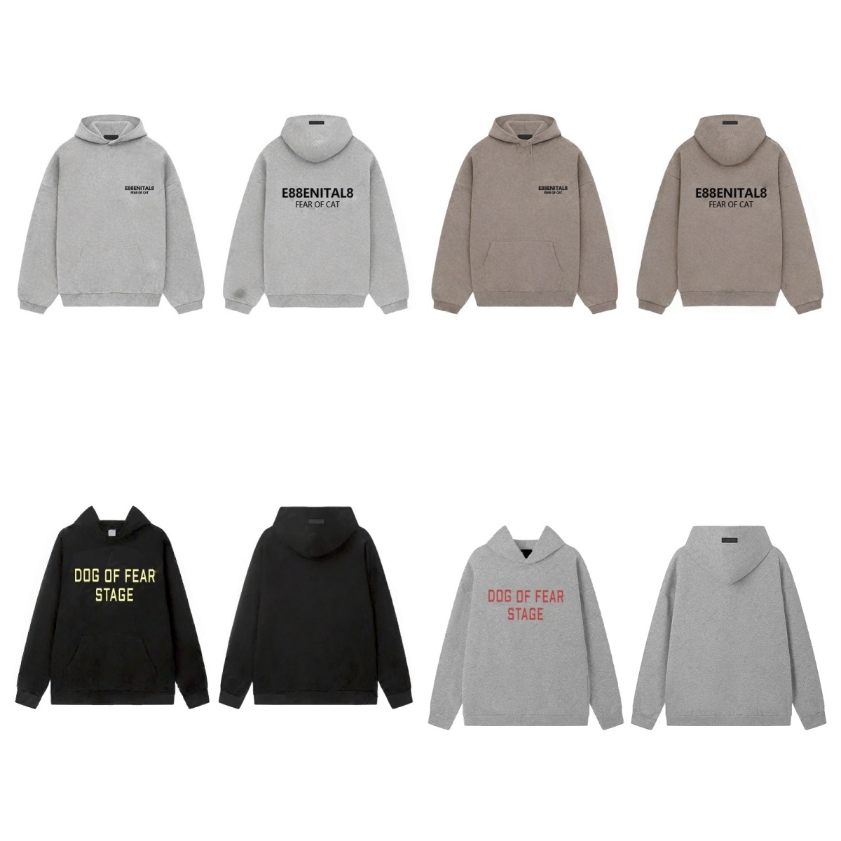 essential hoodie mens designer hoodie sweatshirt pants sweatpants unisex tracksuits letter print long sleeve round neck loose black gray pullover sweater US