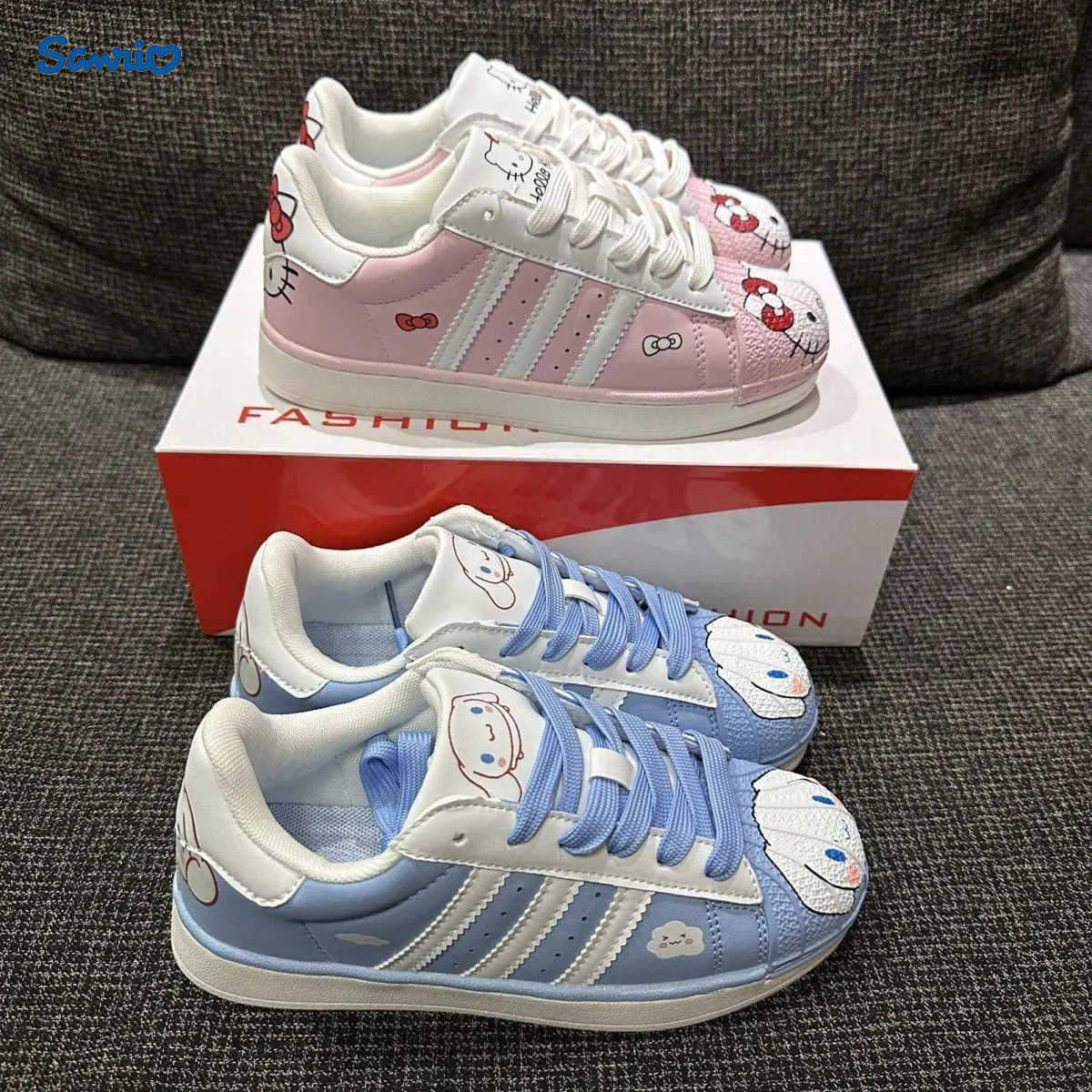 Sanrio Hello Kitty Cinnamoroll Cute Shell Shoes Womens Trend Versatile Student Sneakers Japanese Style Harajuku JK Board Shoes L250910