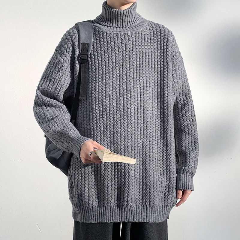 Sweater men 2025 New Men Knitwear Solid High Neck Sweater Soft Warm Comfortable Winter Pullover Fashion Casual Warm SweaterZ250918