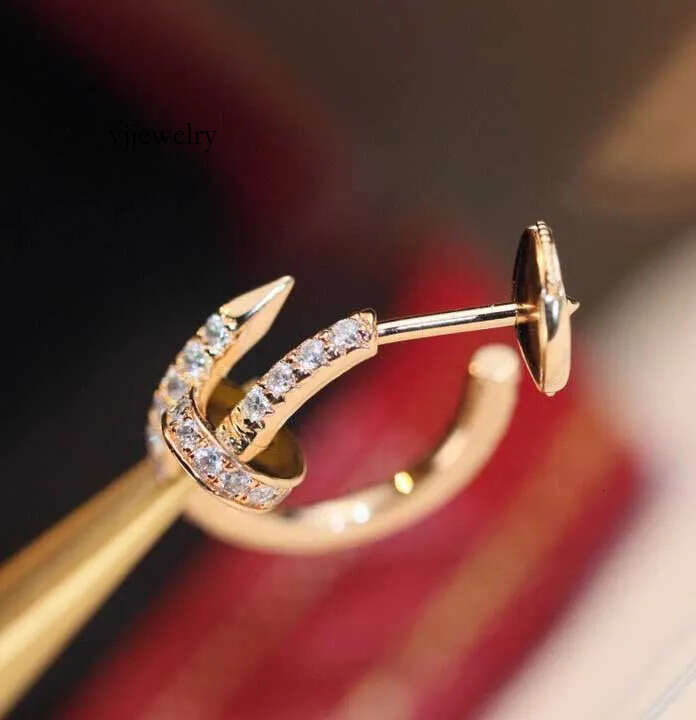 quality hook earring with dia in rose gold and platinum color for women wedding jewelry gift