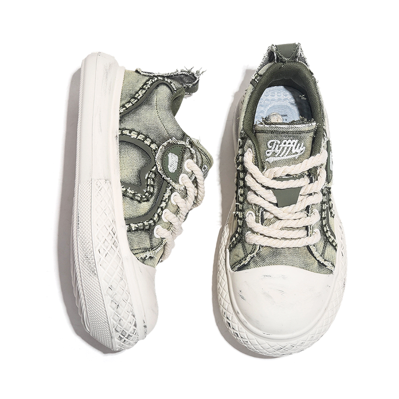 Jifffly Canvas Shoes for Men 2025 Summer New Trend Thick Sole Height Increasing Casual Versatile Low-top Sneakers