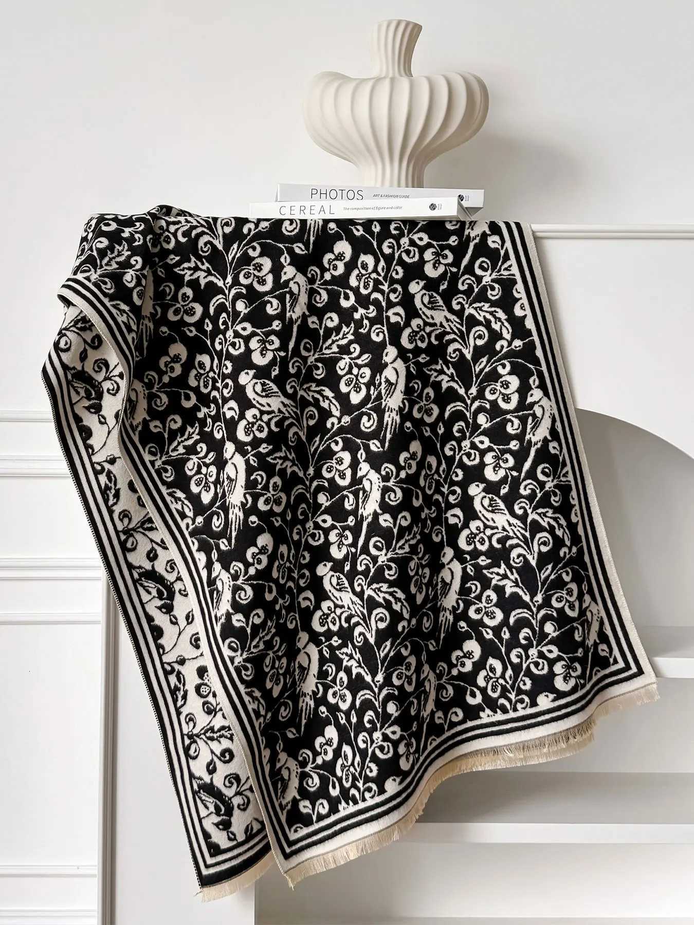 Prum Printed Scarf for Ladies Toasty Winter Faux Cashmere Shls Fem P Blanket Wrs Stole Y250918