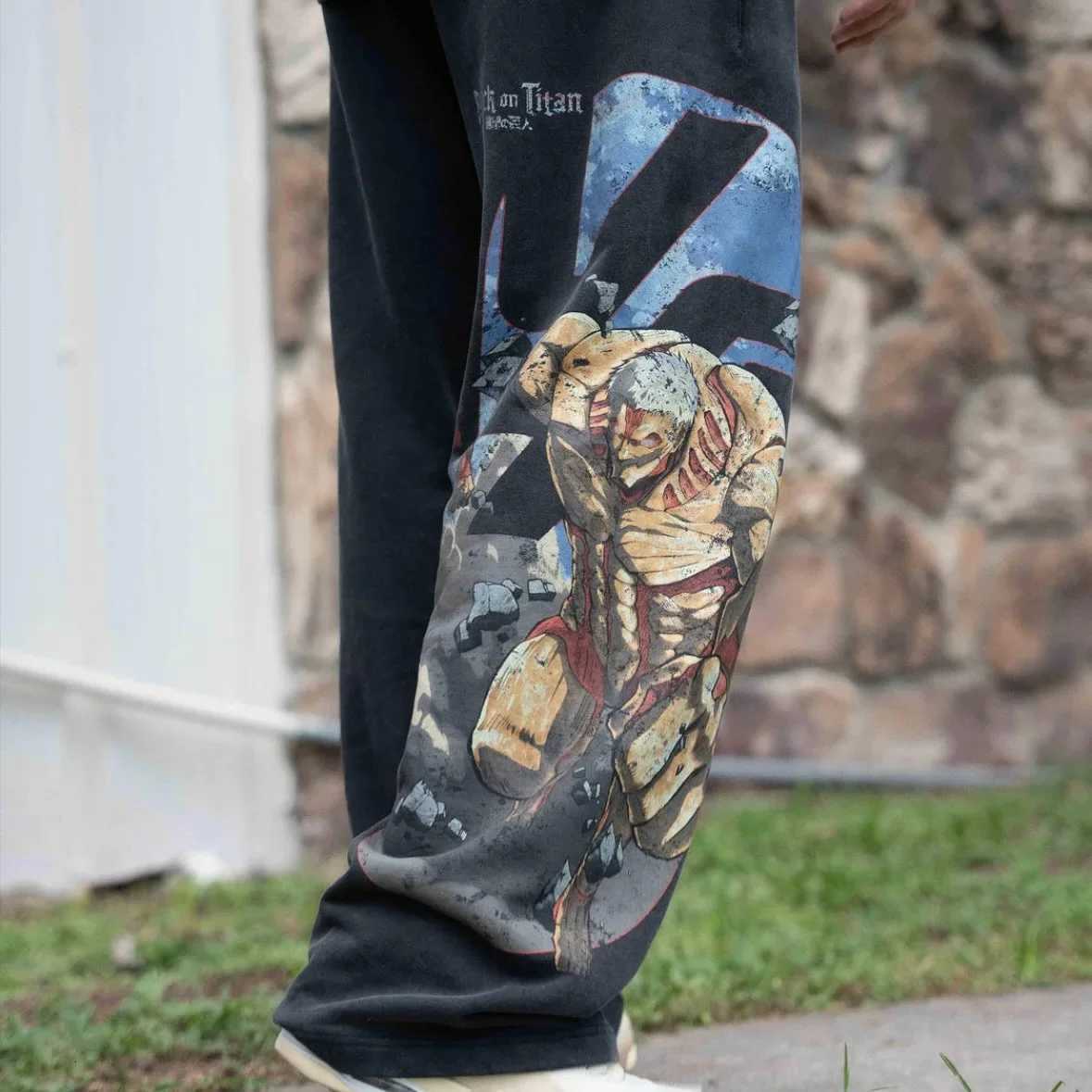 Hip Hop Attack on Titan Pants Men Baggy Popular Trouser Wide Leg Harajuku New Y2k Strtwear Casual Vintage Joggers Men Clothing X250918