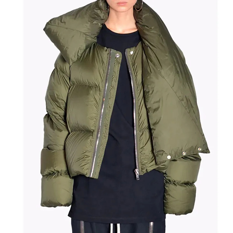 HKSH Autumn Winter Men Cotton Padded Jacket Scarf Collar Thick Long Sleeve Zipper Bread Chic Trendy RO Style Coat H2840 250917