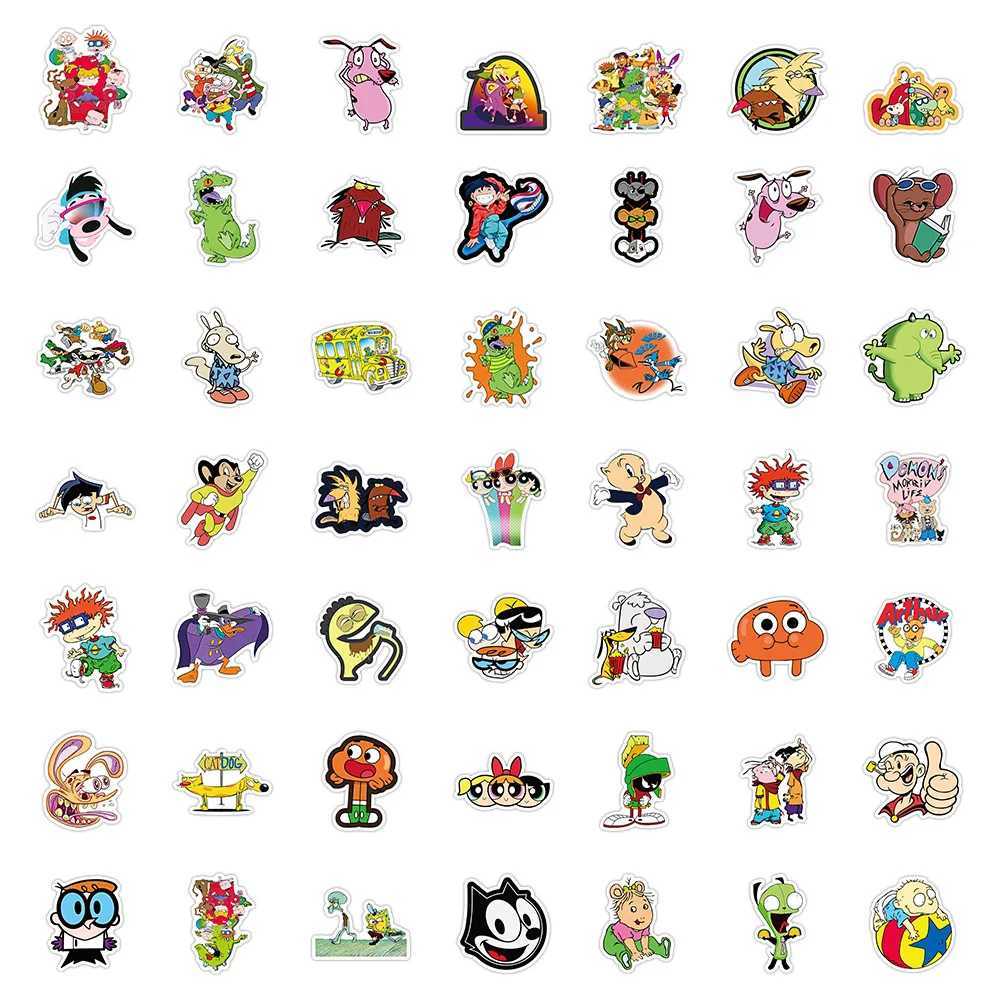 50100Pcs 90s Classics Anime Collection Cartoon Stickers Decoration Decals for Notebook Skateboard Helmet Graffiti Sticker Toys C250918