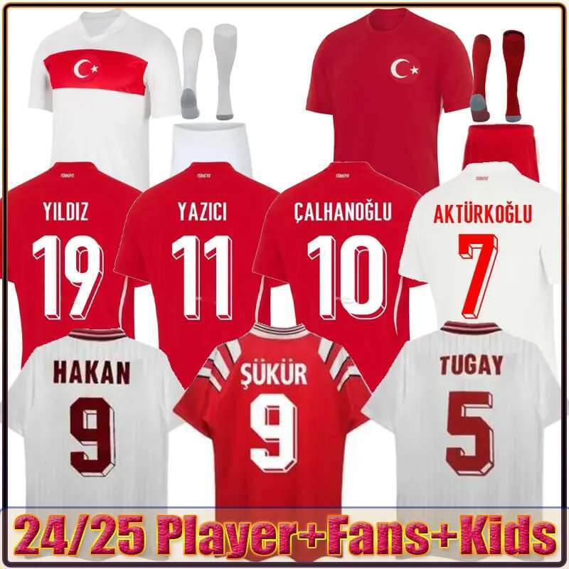 25 26 Turkey Soccer Jersey DEMIRAL Kokcu 2024 2025 Calhanoglu YILDIZ Turkiye national football team Football Shirts HAKAN TUGAY Men Uniforms kids kits S-XXL