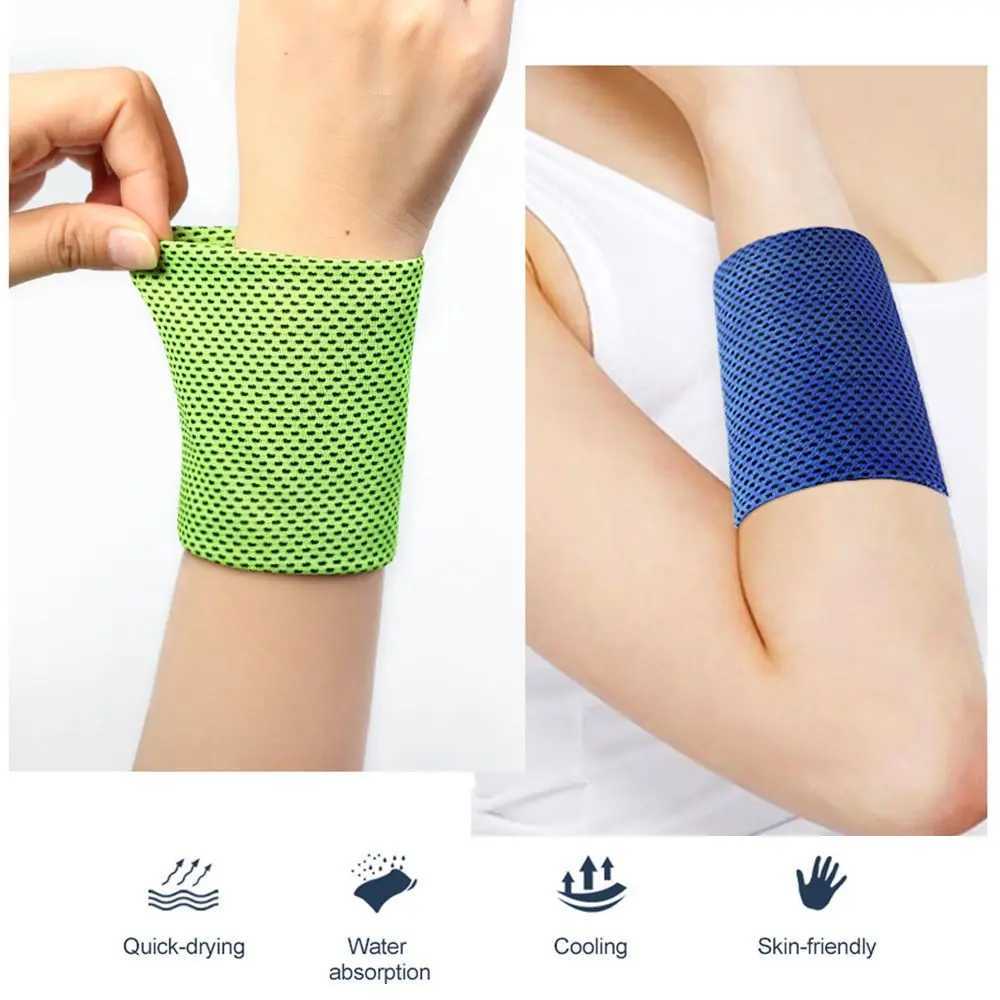 1Pcs Ice Cooling Wrist Brace Support Breathable Tennis Wristband Wrap Sport Sweatband For Gym Yoga Volleyball Hand Sweat Band J251211