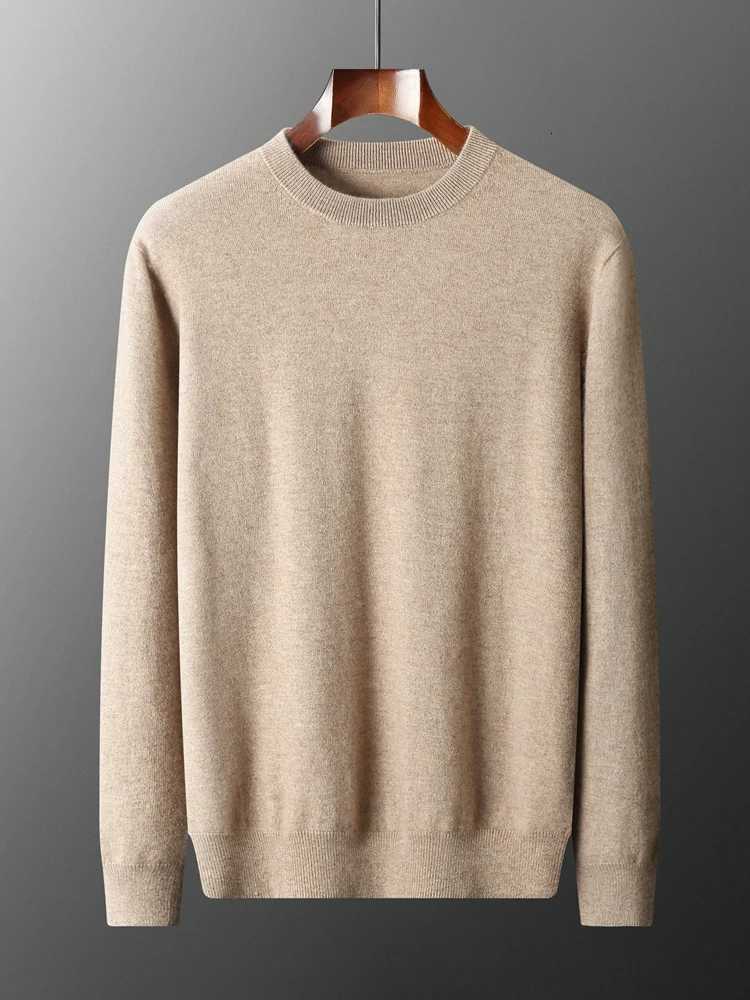 Classic Oneck Men 100 Pure Cashmere Sweater Casual Autumn Winter Pullover Warm Shirt Simple Soft Man Knit Top Jumper ClothesZ250918