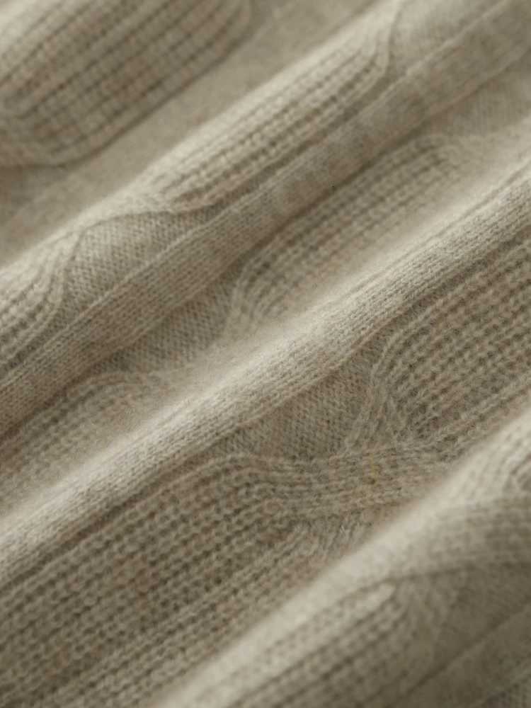 Classical 100 Pure Cashmere Sweater Mens Round Neck Pullover Casual Twisted Flower Knit Bottom Sweater Thick In Autumn WinterZ250918