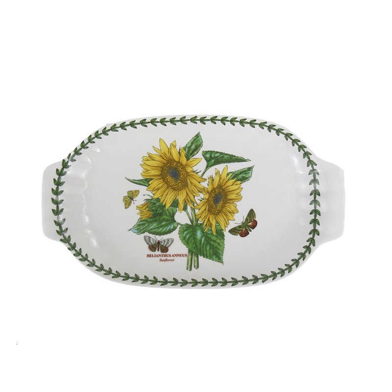 Ceramic double-eared fish plate - Portman Merrill Flower Garden Series - Planting pot with creative fruit plates