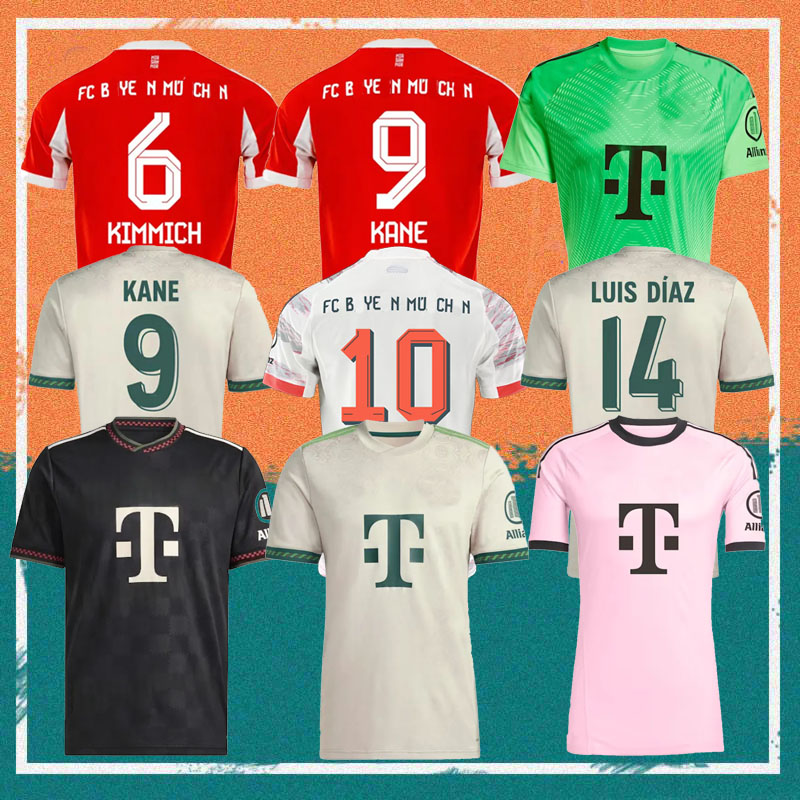 25 26 SANE MULLER KANE Soccer Jerseys 2025 BAYERNS Oktoberfest 125th MUNICH LUIS DIAZ GNABRY DAVIES Shirt KIMMICH GORETZKA MUSIALA Olise kids kit Football uniform