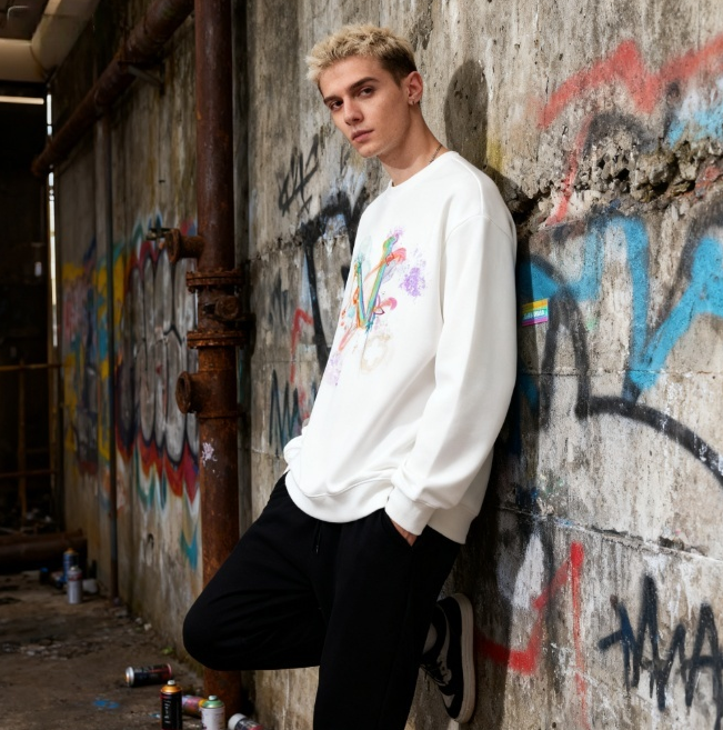 Men's Crewneck Hoodies printed Y2K Hip-Hop Retro Trendy Brand Streetwear Design Fashion Casual Couple-Fit & Oversized Version