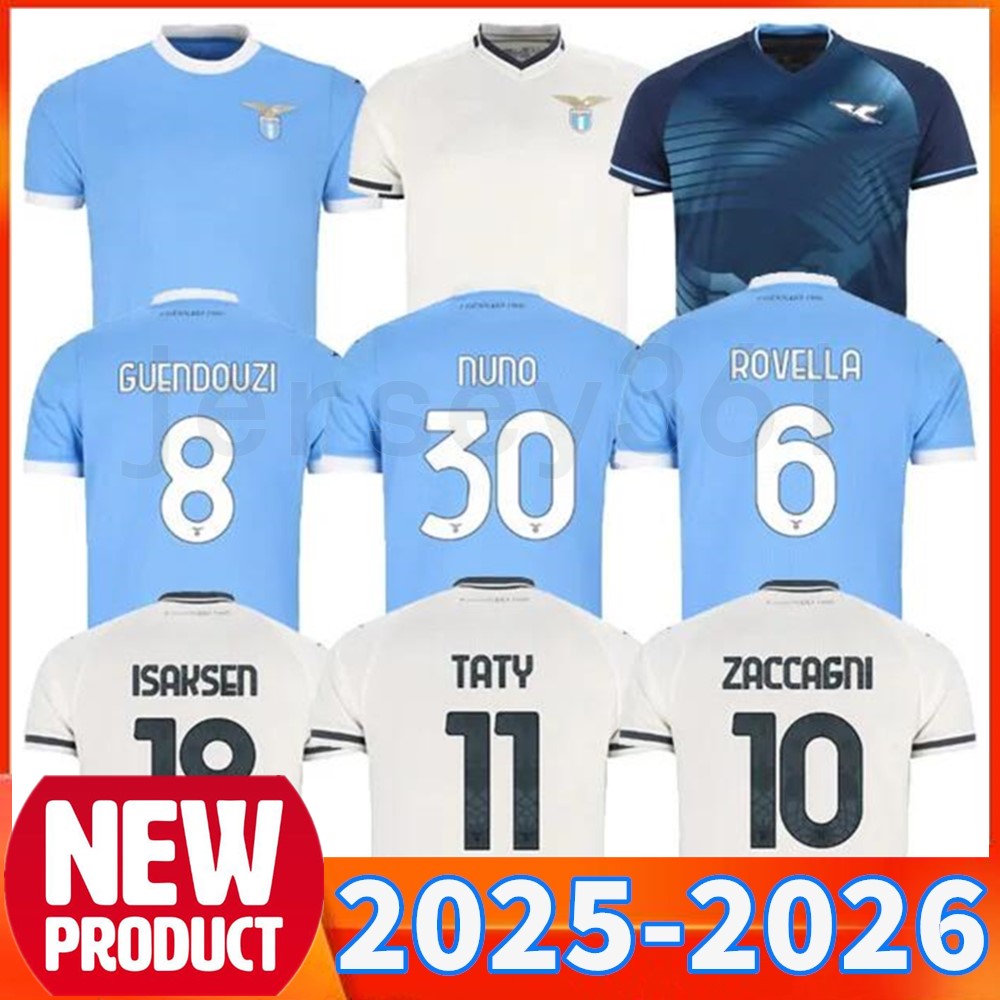 25 26 SS Lazio Soccer Jerseys 2025 2026 ZACCAGNI PEDRO GUENDOUZI ISAKSEN BELAHYANE GILA DELE-BASHIRU NUNO ROVELLA Football men kids Shirt Jersey