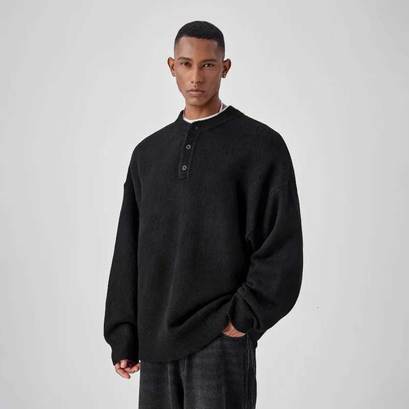 American Henry Neck Sweater Men in Autumn and Winter Lazy Highend Casual Longsleeved Mens Inner Base Knitted Sweater ThreadZ250918
