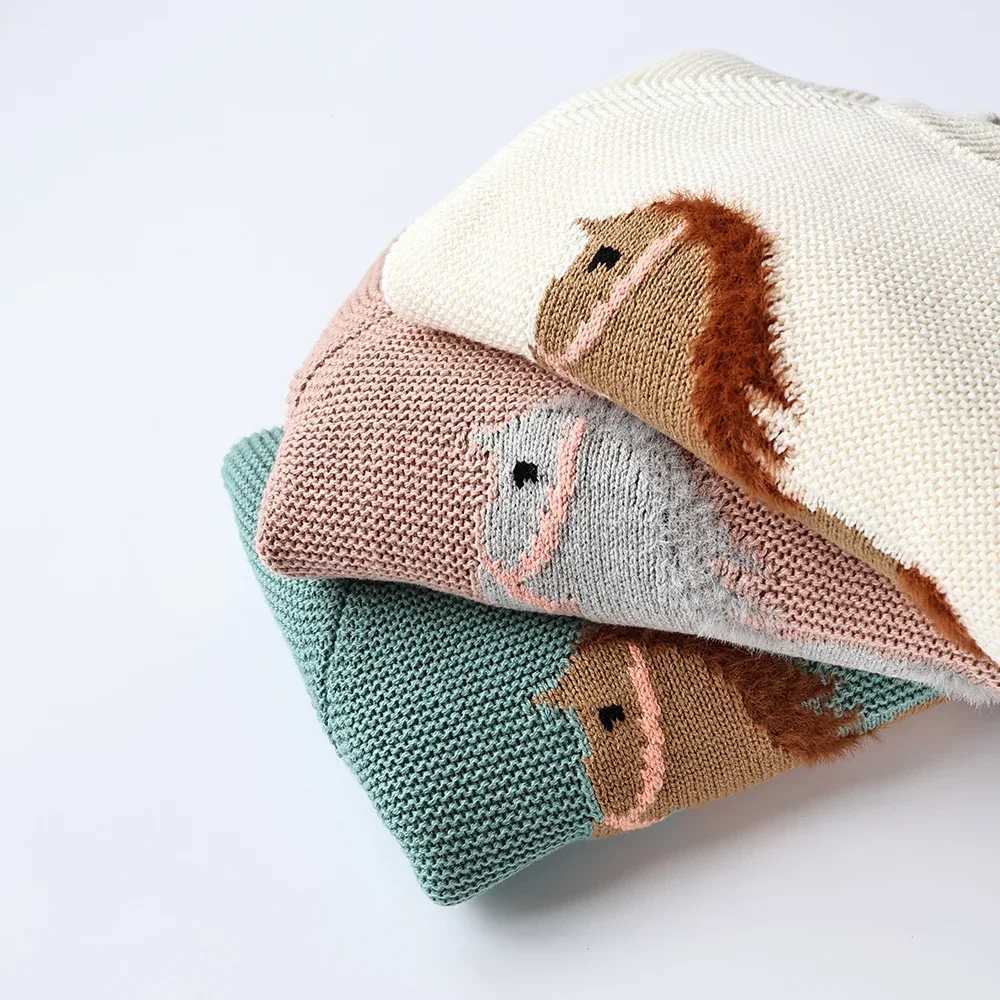 MILANCEL Winter New Cartoon Kids Baby Sweaters Fur Lining Kids Knitwear Fleece Boys Pullover Coat L250917