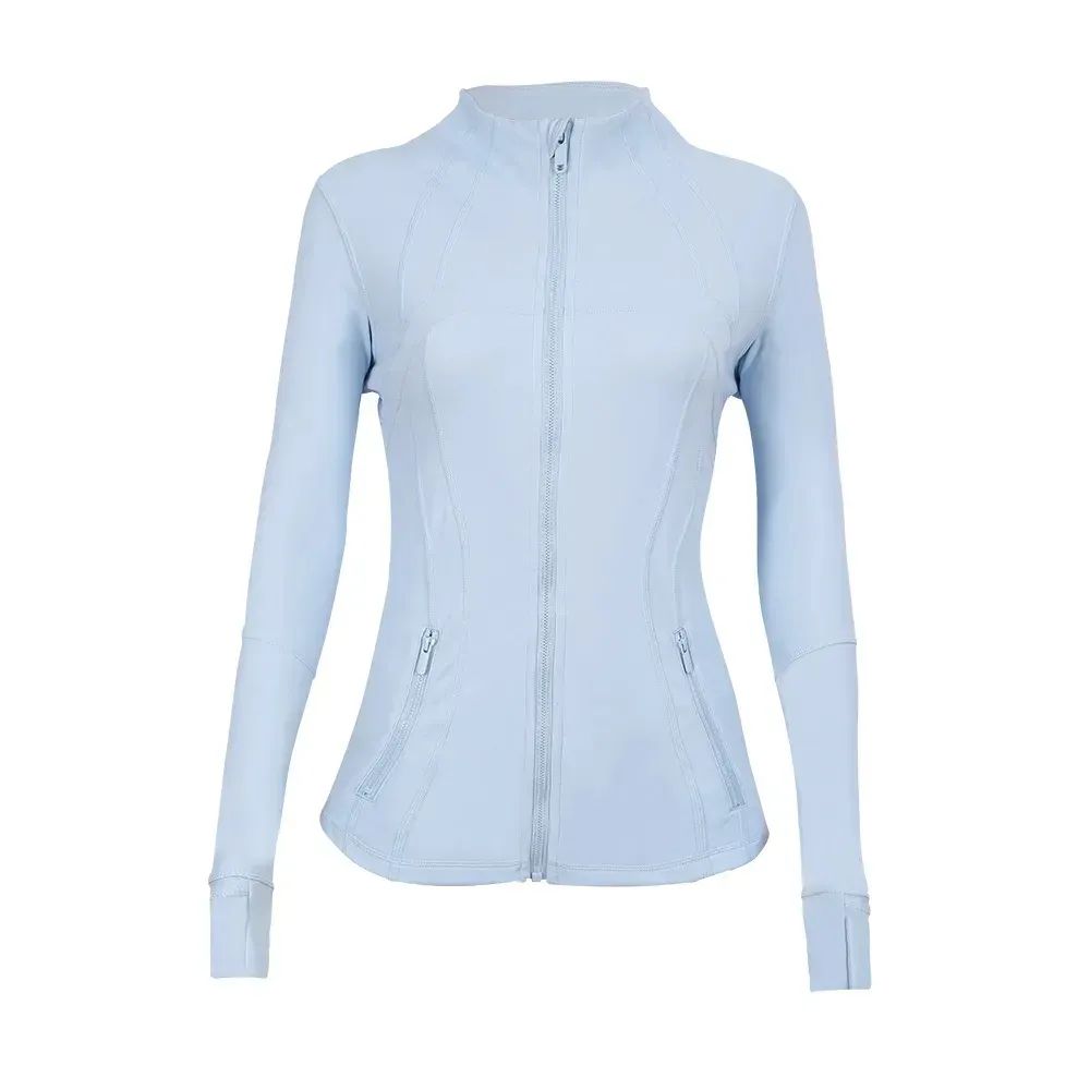 Women Yoga White gold Jackets Women Sports Jacket Workout Sports gym Coat Jackets Sports Quick Dry Active Top Solid Zip Sweatshirt
