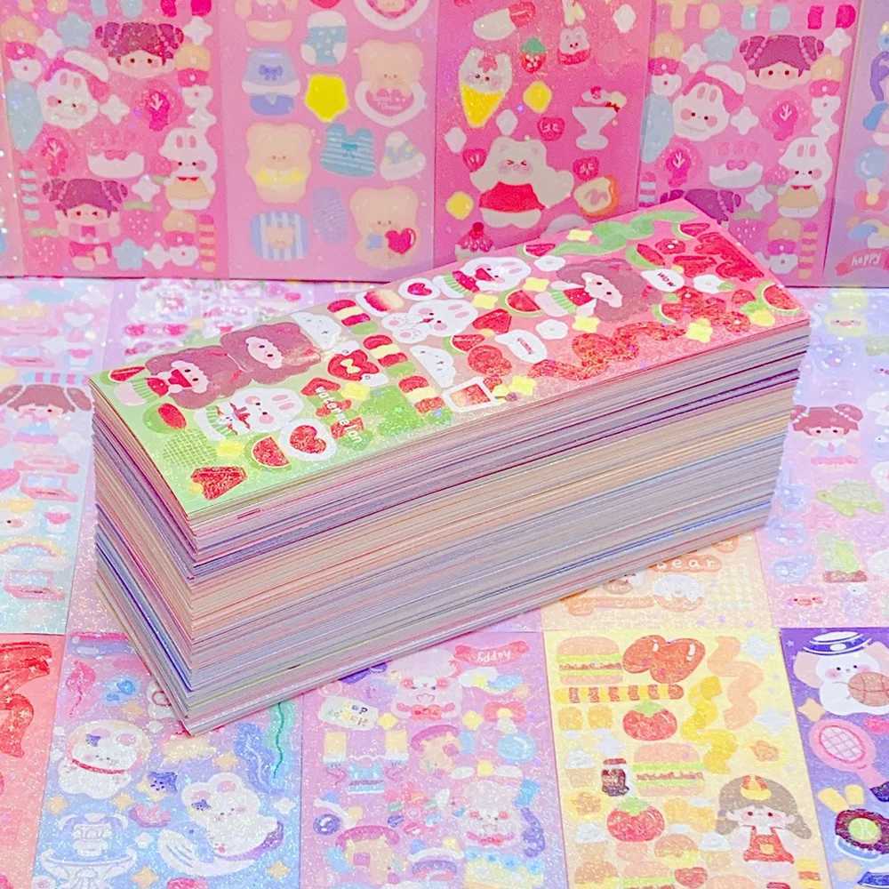 Kawaii Stickers for Kids Cute Stationary Aesthetic Diary Decoration Art Supplies Stickers for Scrapbooking Lot Korean Paper Desk C250918