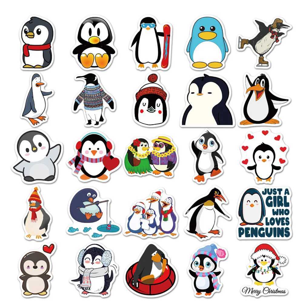 102550pcs Waterproof Cute Penguin Stickers cartoon for DIY Stationery Phone Laptop Suitcase Water Bottle Kids Toy C250918