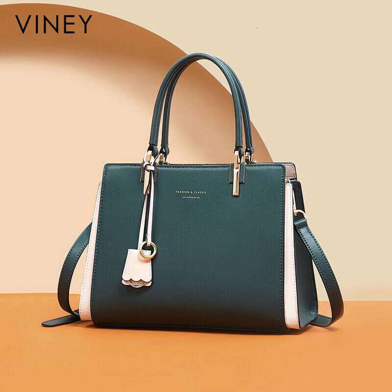 Viney Gift Handbag 2025 New Brand Middle Aged Premium Women's Genuine Leather Mom Bag