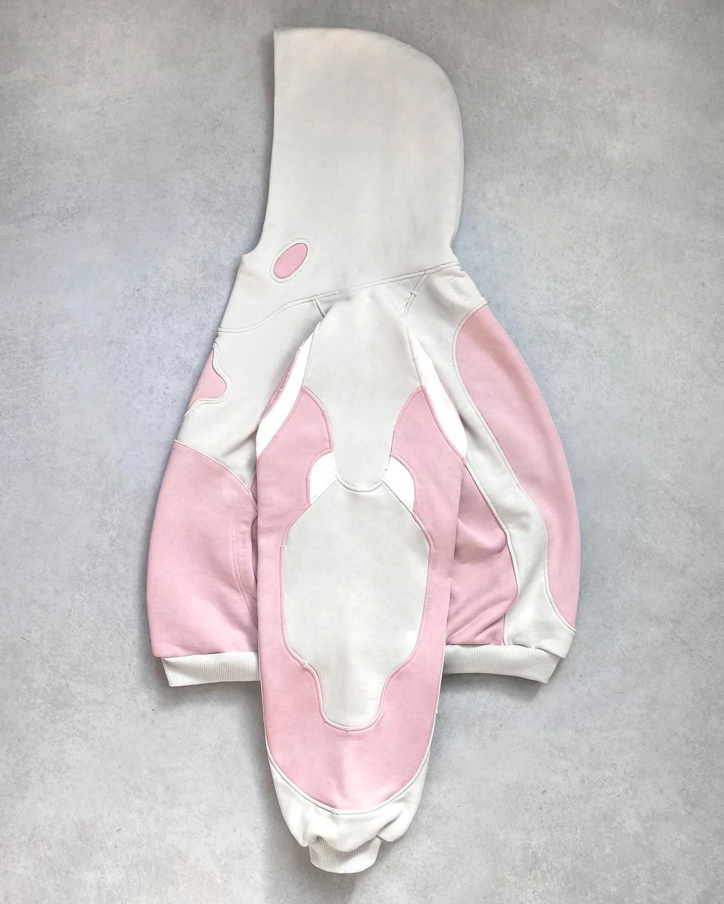 Korean Style Fashion Kawaii Pink Stitching Design Oversized Hoodie Womens Y2K New Harajuku Spice Girls Casual Joker Street WearZ250918