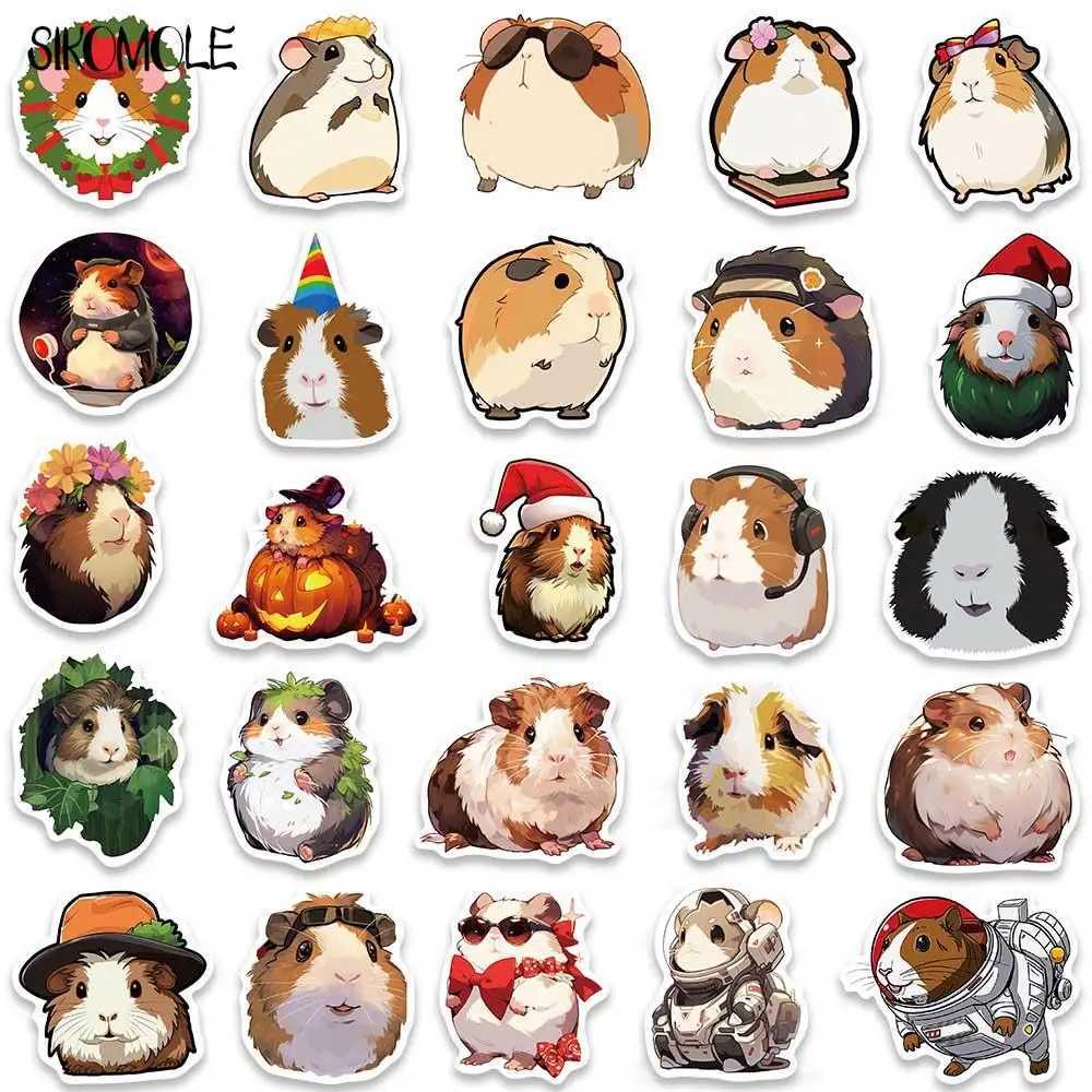 103050pcs Cartoon Cute Guinea Pig Graffiti Stickers Animals Kawaii Diy Travel Luggage Guitar Fridge Laptop Sticker Kids Decals C250918