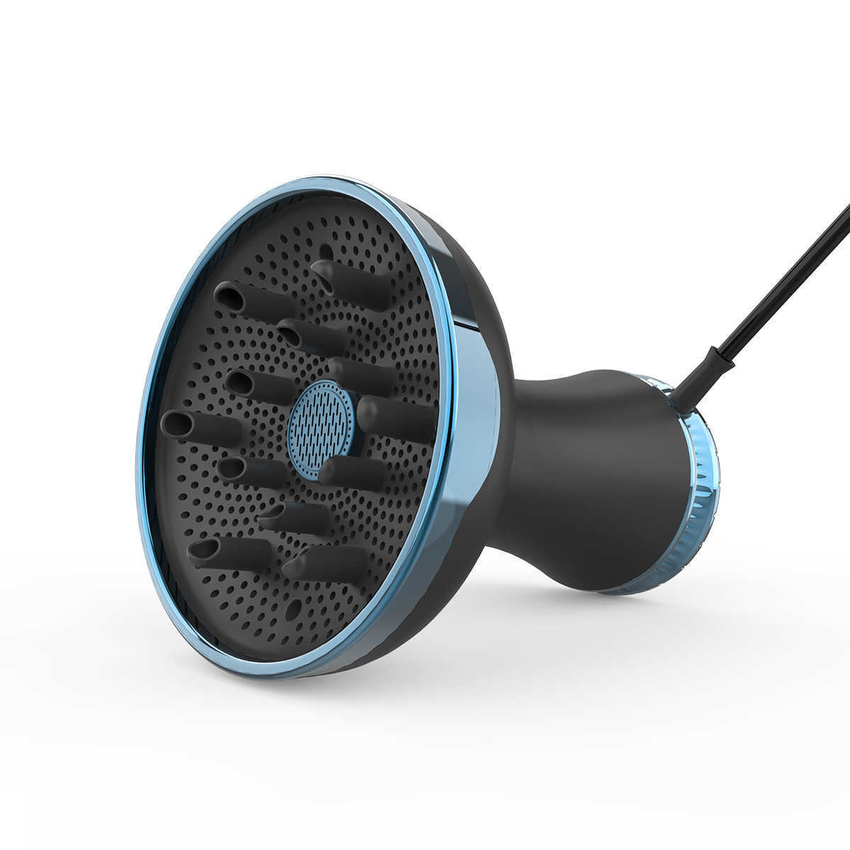 Hair dryer with hood for blowing and drying hair. Diffuser with powerful airflow for curling hair. Special hair dryer for strong wind styling L250918