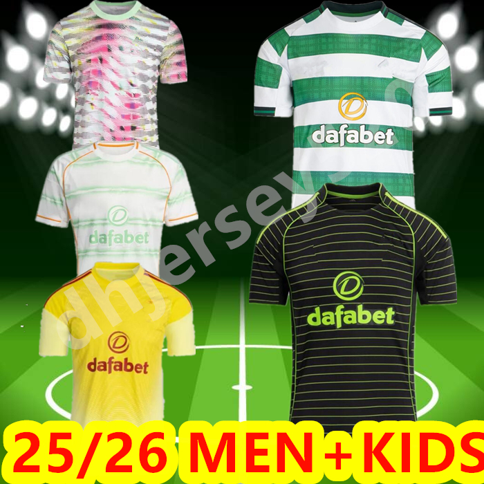 S-4XL Celts 25 26 KYOGO Football Shirt celti Fc 2025 2026 Home Away Third Soccer Jerseys DAIZEN REO McGREGOR 135 Years Hoops Anniversary Irish Origins Special 888888