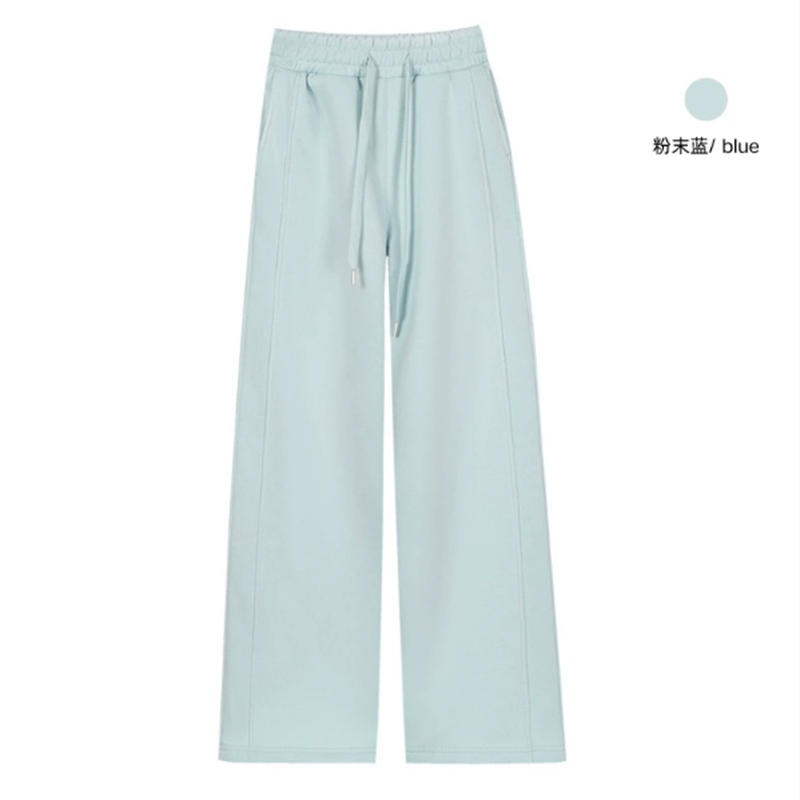 Women's sweatpants, loose and plush straight leg pants, women's Scuba high waisted wide leg pants, drawstring pants, yoga clothes