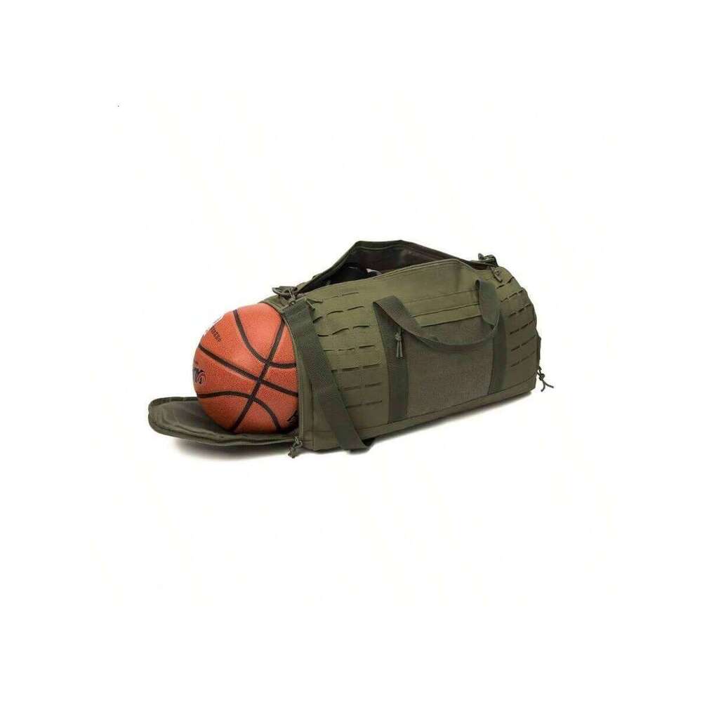 40L Tactical Duffle Bag Men Sport Gym Fiess Tote Travel Training Workout With Shoe Compartment Basketball Weekender