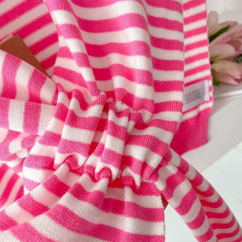 Korean Striped Knitted Warm Shl Winter Fem Blouse Shoders Fake Collar Neck Protection Ce Knotted Scarf Stripe Outerwear Y250918