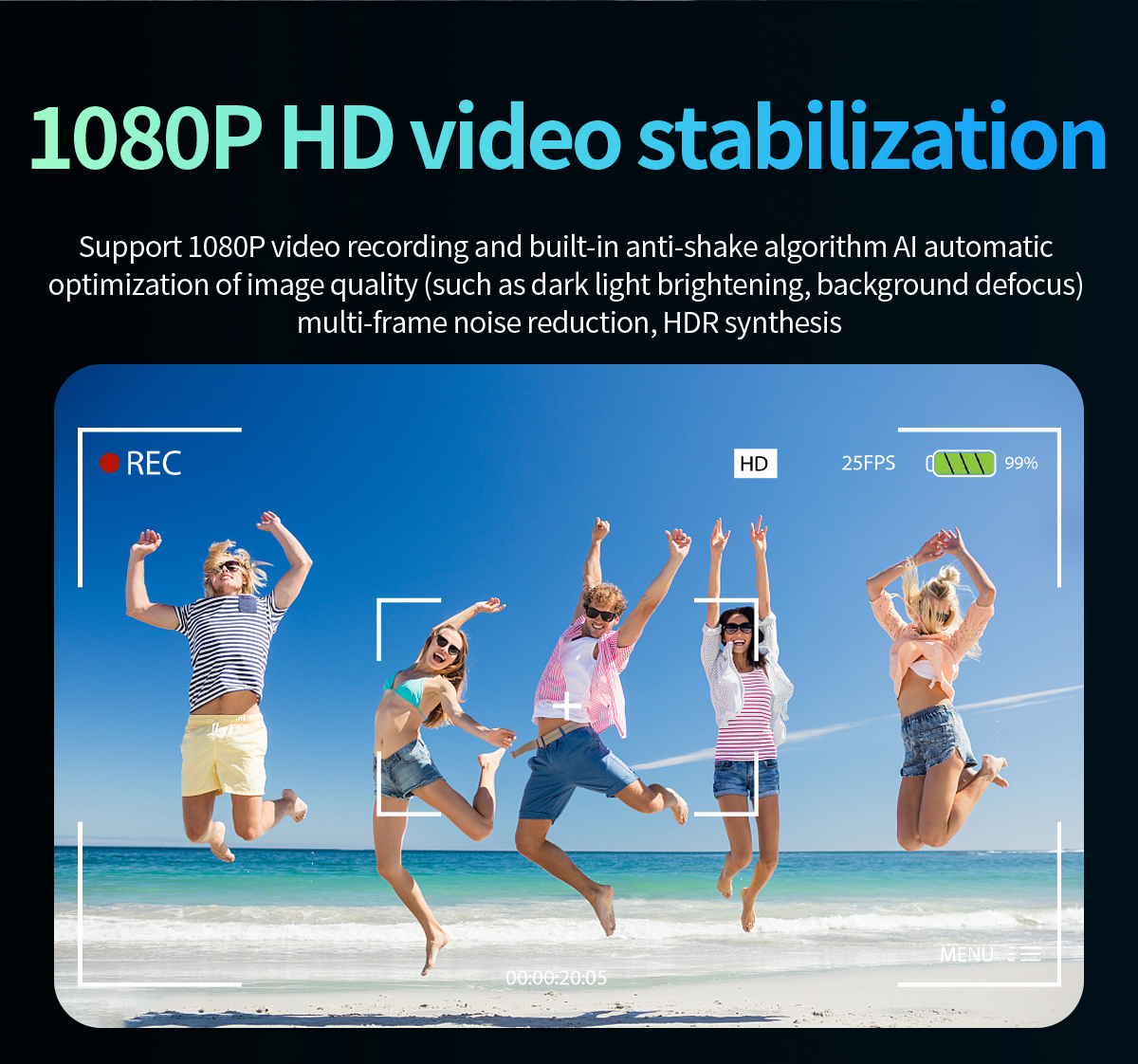 CY01 AI smart glasses, equipped with 8-megapixel camera for taking photos and recording videos, and integrating an audio recorder and AI translation.