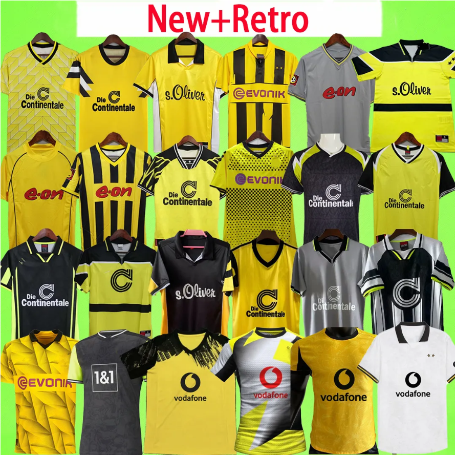Retro 98 99 01 02 soccer jerseys kit 00 Men classic football shirts Lewandowski ROSICKY BOBIC KOLLER Short sleeve REUS MOLLER Dortmund M.Gotze HEINRICH METZELDER WROV