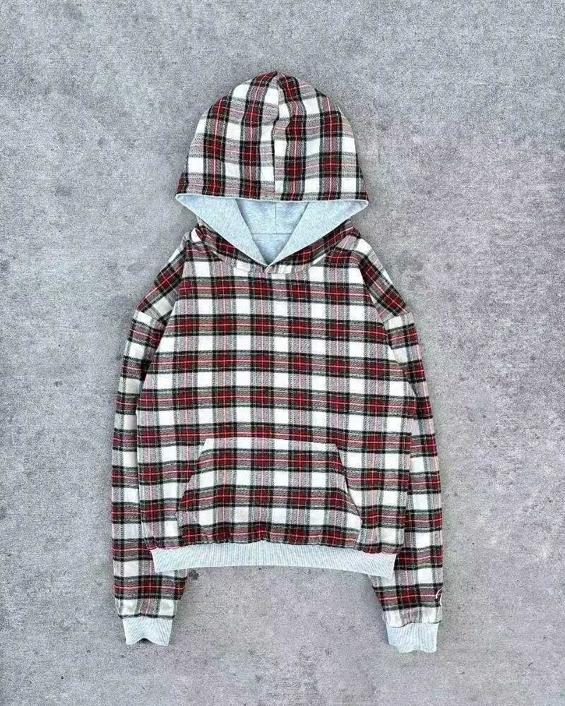 Y2k streetwear fashion pattern fake two oversized hoodies womens retro Harajuku loose long sleeved sweatshirt couple styleZ250918