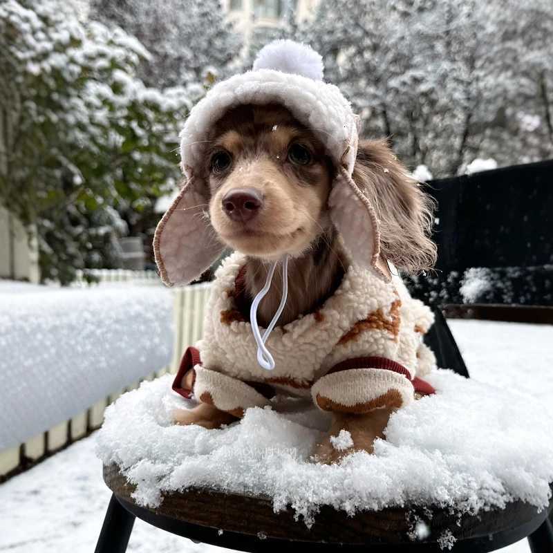 Winter Thick Fleece Coat For Dachshund Luxury Windproof Warm Wiener Jacket with Hat Warm 4Legged Badger Dog CothesXJ250918