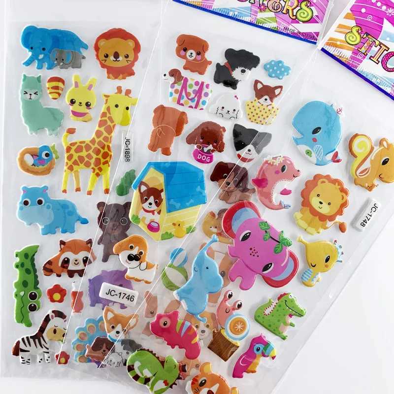 8 SheetsSet Waterproof Cartoon Zoo Animals Stickers Kids Notebook Decoration Scrapbook Sticker Toy For Children Boys Girls C250918