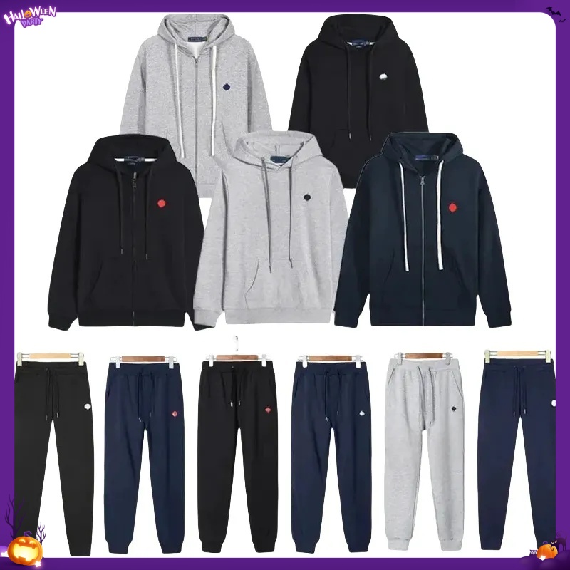 PoloHoodie Mens Hoodies Designer Hoodies Men Clothing Tracksuit Set Pullover Cotton Horse Long Sleeve Casual Zip Up Sweatshirt Sweatsuit Set Oversizes