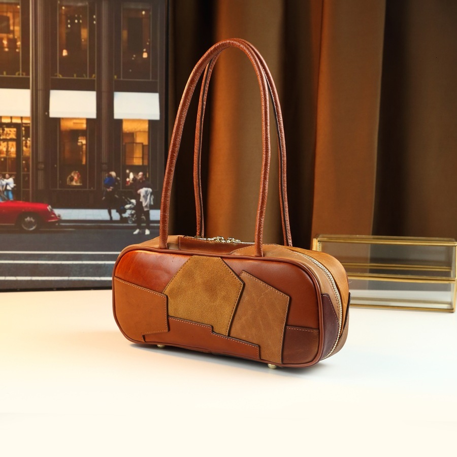 2025 Autumn/Winter New French Retro Underarm Bag Light Luxury Elegant Rectangular Bag Leather Design Women's Handbag Designer Bag