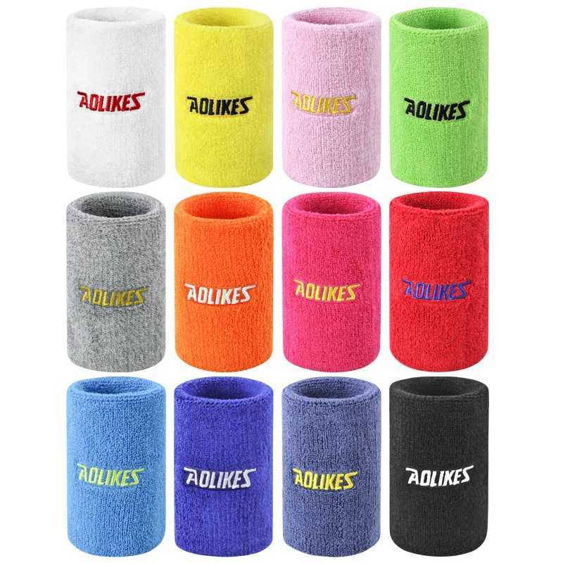 1Pair 4331Inch Cotton Tennis Wristband Sport Running Gym Yoga Wrist Sweat Band Fitness Volleyball Basketball Wrist Cuff Wrap J251211