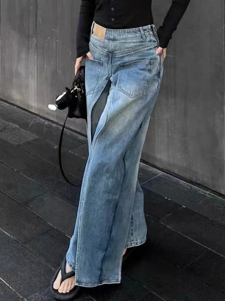 Trashy Y2K Style Rock Hip Hop Baggy Wide Leg Jeans Pants Women 90S Clothes Vintage Straight Lady Denim Trousers Ropa Mujer Z260313
