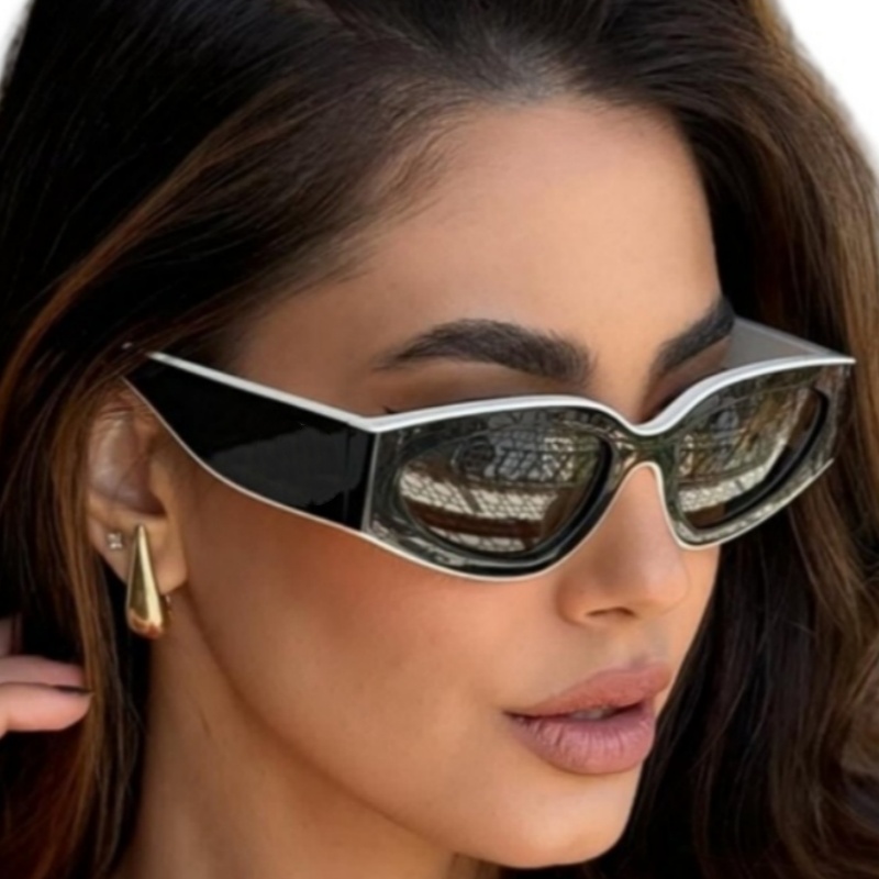 Top Quality Lunettes Designer Sunglasses Sun Glasses Trendy Square Metal Legs Letter Design Cat Eye Eyeglasses Oval Monogram Sunglasses with box