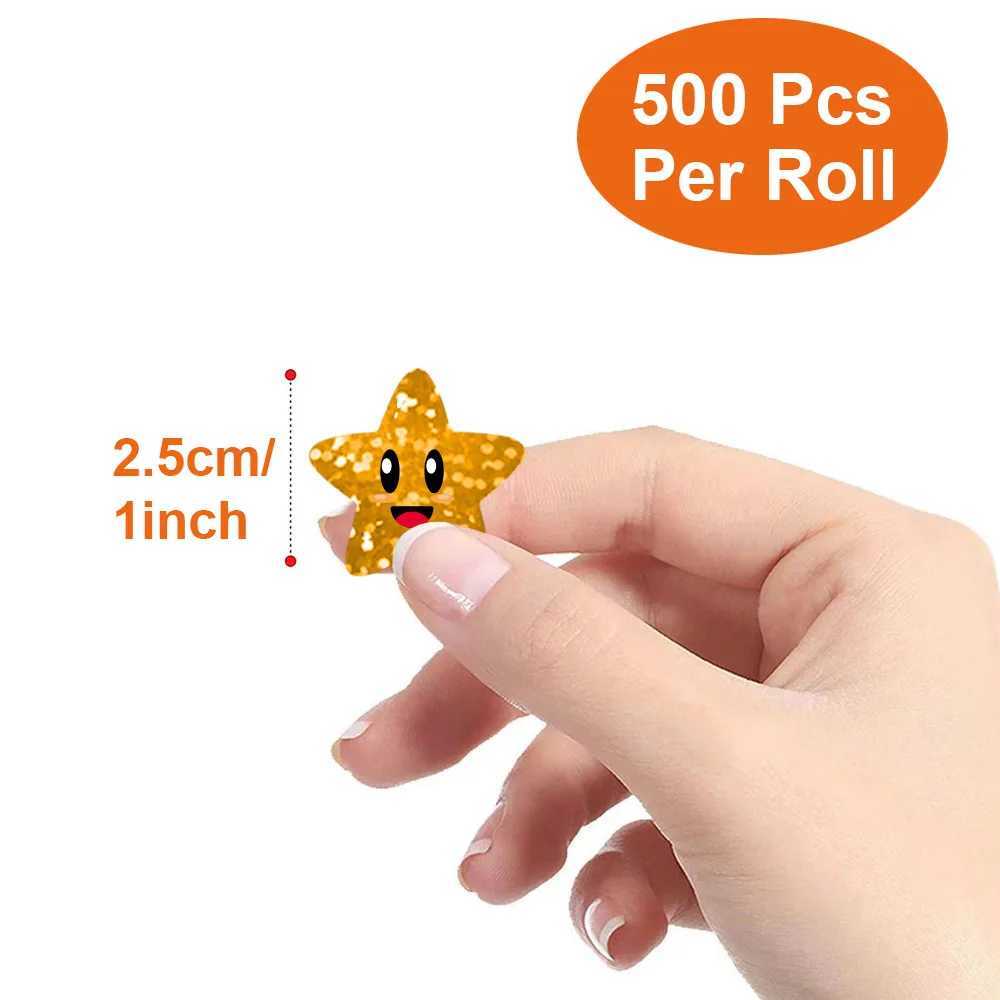 100500PCS New Stars Stickers Thank You Stickers Photocard Decor for Kids Children Packaging Pack Stickers Roll Rolling Lables C250918
