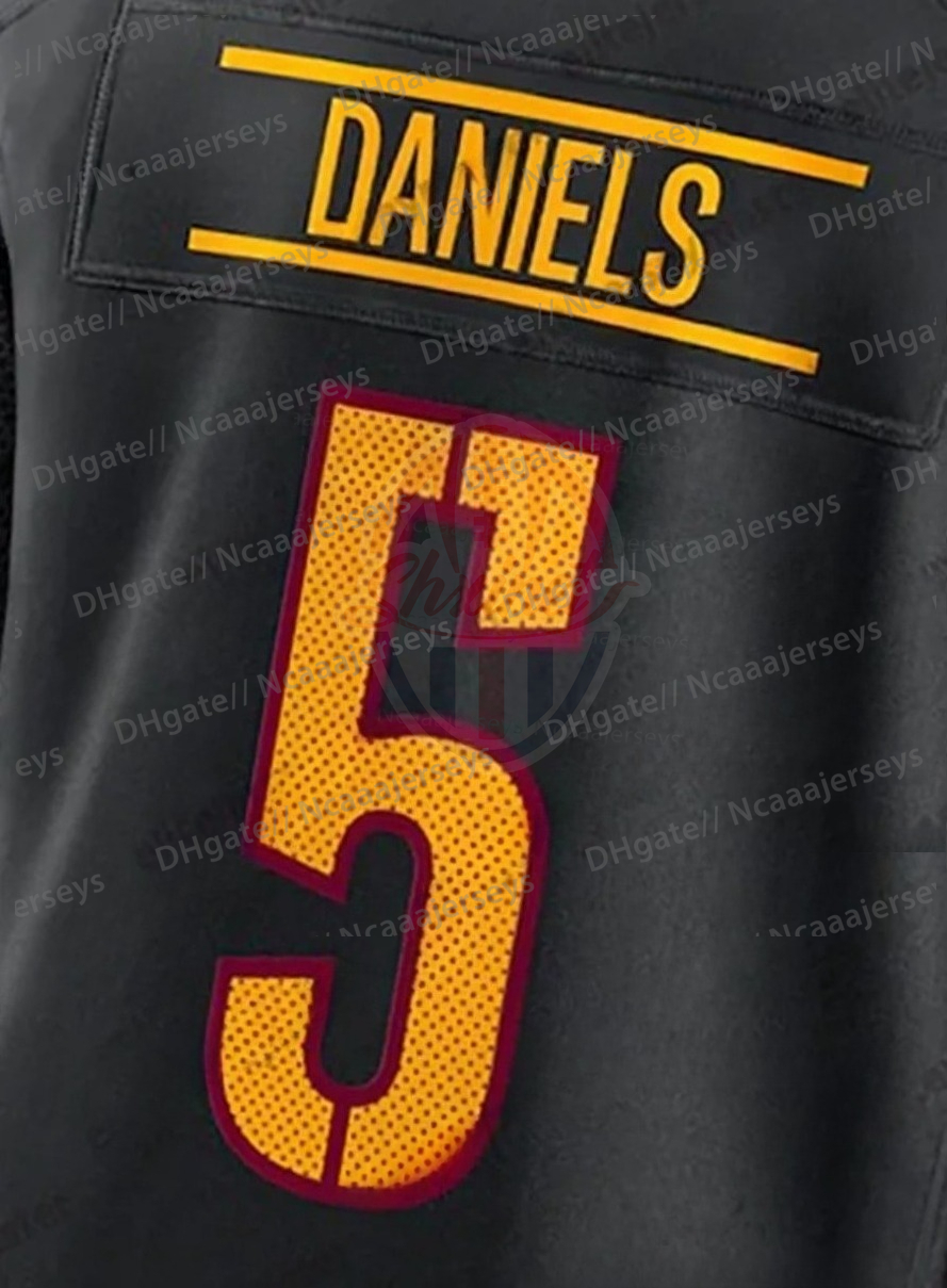 Custom Football Jersey 5 Jayden Daniels Football Jerseys Mike Sainristil Terry McLaurin Jahan Dotson Da'Ron Payne Jonathan Allen Brian Robinson Jr stitched